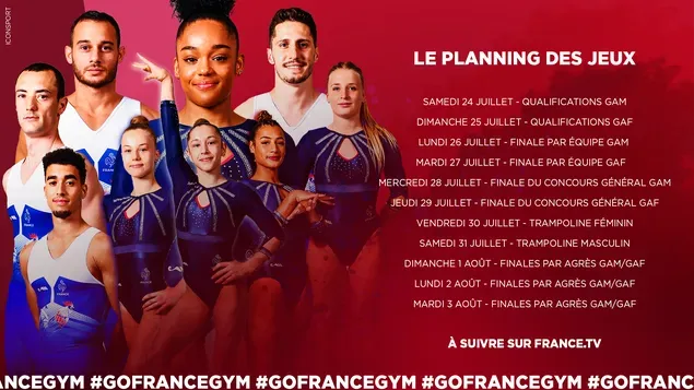 Le gym jo programme à Paris 2024 : Dates et lieux des épreuves