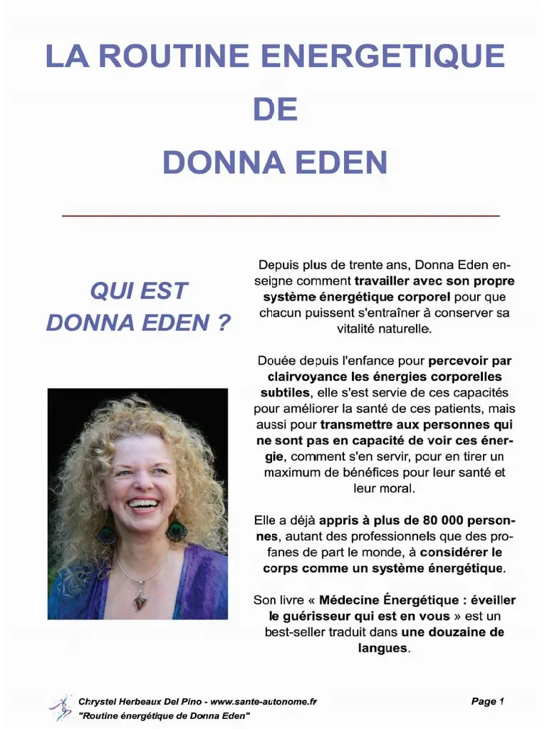 Les 5 étapes essentielles de la routine énergétique Donna Eden expliquées