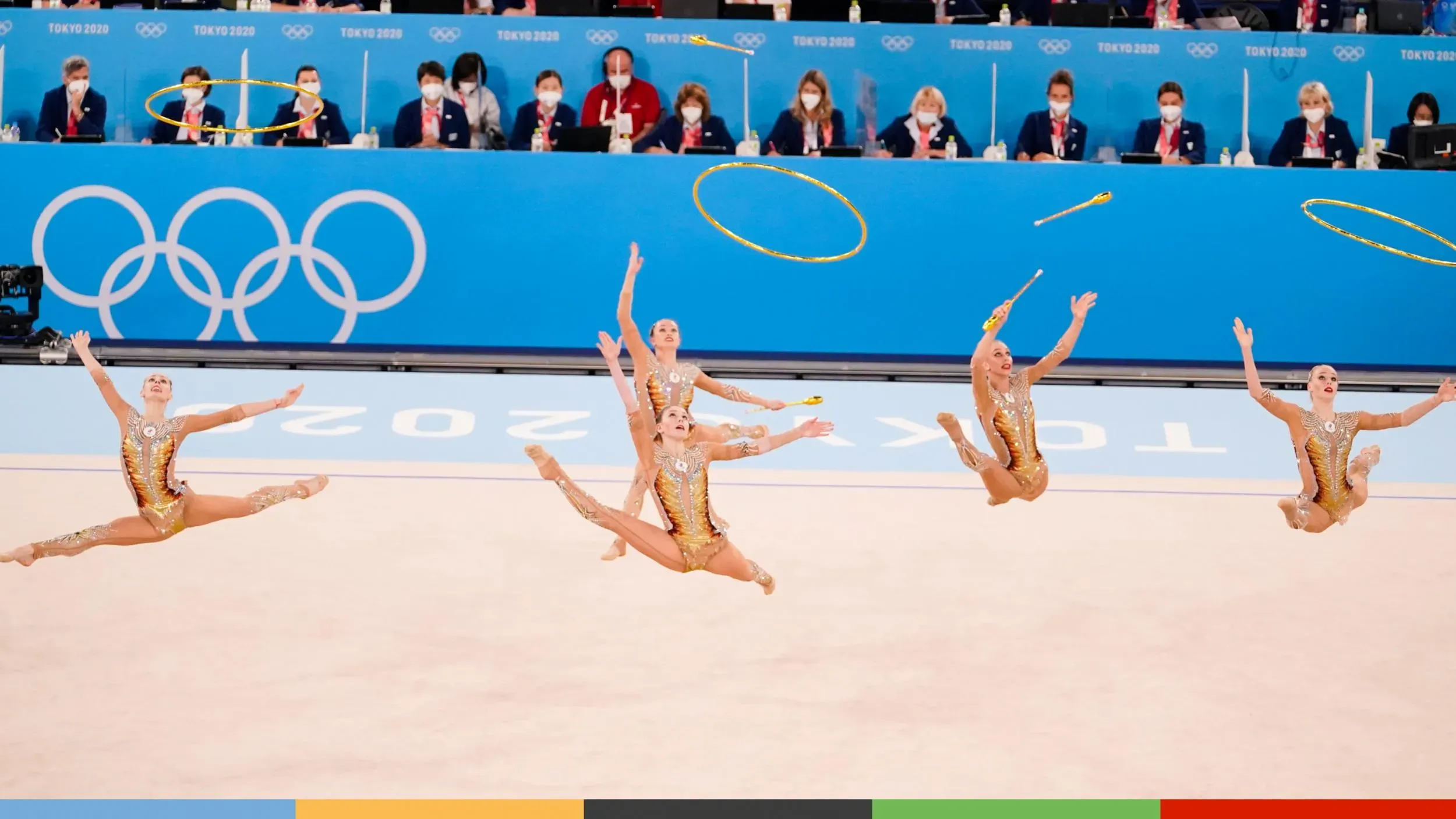 Les disciplines du gym jo programme : Artistique, Rythmique, Trampoline